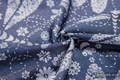 Baby Wrap, Jacquard Weave (60% cotton, 40% bamboo) - DRAGONFLY WHITE & NAVY BLUE - size L (grade B) #babywearing