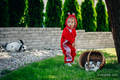 Pajacyk misiowy - rozmiar 68 - czerwony z Małą Jodełką Elegancją #babywearing