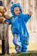 Fleece Babyanzug - Größe 92 - türkis mit Little Herringbone Petrea (grad B) #babywearing