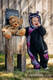 Fleece Babyanzug - Größe 68 - schwarz mit Little Herringbone Inspiration #babywearing