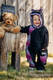 Fleece Babyanzug - Größe 74 - schwarz mit Little Herringbone Inspiration #babywearing