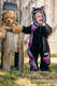 Fleece Babyanzug - Größe 92 - schwarz mit Little Herringbone Inspiration #babywearing