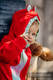 Fleece Babyanzug - Größe 92 - rot mit Little Herringbone Impression #babywearing