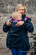 Babywearing Coat - Softshell - Black with Little Herringbone Inspiration - size XXL #babywearing