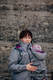 Tragejacke - Softshell - Graue Melange  mit Little Herringbone Inspiration - size 3XL #babywearing