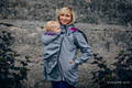 Kurtka do noszenia dzieci - Softshell - Szary Melanż z Małą Jodełką Inspiracją - rozmiar XS #babywearing