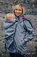 Kurtka do noszenia dzieci - Softshell - Szary Melanż z Małą Jodełką Inspiracją - rozmiar S #babywearing