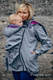 Kurtka do noszenia dzieci - Softshell - Szary Melanż z Małą Jodełką Inspiracją - rozmiar L #babywearing