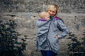 Kurtka do noszenia dzieci - Softshell - Szary Melanż z Małą Jodełką Inspiracją - rozmiar XS #babywearing