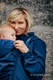 Babywearing Coat - Softshell - Navy Blue with Little Herringbone Illusion - size XS #babywearing