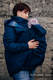 Tragejacke - Softshell - Dunkelblau mit Little Herringbone Illusion - size 3XL #babywearing