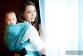 Galleons Charcoal & Turquoise, jacquard weave fabric, 100% cotton, width 70 cm, weight 300 g/m² #babywearing