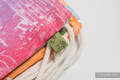 Mochila portaobjetos hecha de tejido de fular (100% algodón) - SYMPHONY RAINBOW LIGHT - talla estándar 32cmx43cm #babywearing