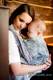 Galeony Grafitowy z Bielą, tkanina żakardowa, 100% bawełna, szerokość 70 cm, gramatura 300 g/m² #babywearing