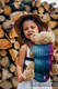 Mochila portamuñecos hecha de tejido, 100% algodón - LITTLE LOVE RAINBOW DARK #babywearing