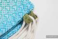 Mochila portaobjetos hecha de tejido de fular (100% algodón) - BIG LOVE ICE MINT - talla estándar 32cmx43cm #babywearing