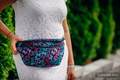 Waist Bag made of woven fabric, size large (100% cotton) - BUTTERFLY WINGS at NIGHT  #babywearing