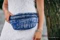 Waist Bag made of woven fabric, size large (100% cotton) - SYMPHONY NAVY BLUE & GRAY #babywearing