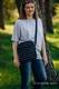 Torba na ramię z materiału żakardowego, (100% bawełna) - ICHTYS - CZARNY (drugi gatunek) #babywearing