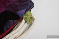 Sac à cordons en retailles d’écharpes (100% coton) - SWALLOWS RAINBOW DARK - taille standard 32 cm x 43 cm #babywearing