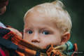 Ergonomische Tragehilfe, Größe Baby, Jacquardwebung, 100% Baumwolle - SWALLOWS RAINBOW DARK - Zweite Generation #babywearing