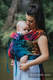 WRAP-TAI portabebé Toddler con capucha/ jacquard sarga/100% algodón/ SWALLOWS RAINBOW DARK  #babywearing