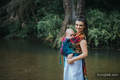 WRAP-TAI carrier Toddler with hood/ jacquard twill / 100% cotton / SWALLOWS RAINBOW DARK #babywearing