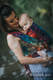 Baby Wrap, Jacquard Weave (100% cotton) - SWALLOWS RAINBOW DARK - size S (grade B) #babywearing