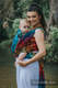 Baby Wrap, Jacquard Weave (100% cotton) - SWALLOWS RAINBOW DARK - size M (grade B) #babywearing