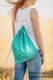 Plecak/worek z materiału żakardowego, (100% bawełna) - ICHTYS - ZIELONY- uniwersalny rozmiar 35cmx45cm #babywearing