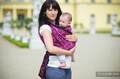 Żakardowa chusta do noszenia dzieci, bawełna - Eklipsa Purpura z Czernią - rozmiar L #babywearing
