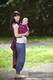 Żakardowa chusta do noszenia dzieci, bawełna - Eklipsa Purpura z Czernią - rozmiar L #babywearing