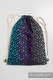 Mochila portaobjetos hecha de tejido de fular (100% algodón) - TRINITY COSMOS - talla estándar 32cmx43cm #babywearing