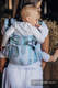 Nosidło Klamrowe ONBUHIMO z tkaniny żakardowej (100% bawełna), rozmiar Toddler - MALOWANE PIÓRA BIEL Z TURKUSEM #babywearing