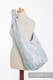 Hobo Tasche, hergestellt vom gewebten Stoff (100% Baumwolle) - PAINTED FEATHERS WEIß & TÜRKIS (grad B) #babywearing