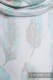 Nosidło Klamrowe ONBUHIMO z tkaniny żakardowej (100% bawełna), rozmiar Standard - MALOWANE PIÓRA BIEL Z TURKUSEM (drugi gatunek) #babywearing