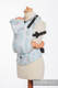 Ergonomic Carrier, Toddler Size, jacquard weave 100% cotton - PAINTED FEATHERS WHITE & TURQUOISE - Second Generation #babywearing