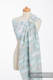 Ringsling, Jacquard Weave (100% cotton) - with gathered shoulder - PAINTED FEATHERS WHITE & TURQUOISE - long 2.1m #babywearing