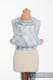 WRAP-TAI carrier Toddler with hood/ jacquard twill / 100% cotton / PAINTED FEATHERS WHITE & TURQUOISE #babywearing