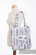 Shoulder bag made of wrap fabric (100% cotton) - PAINTED FEATHERS WHITE & NAVY BLUE - standard size 37cmx37cm #babywearing
