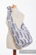 Bolso Hobo hecho de tejido de fular, 100% algodón - PAINTED FEATHERS BLANCO & AZUL MARINO #babywearing