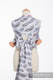 WRAP-TAI carrier Mini with hood/ jacquard twill / 100% cotton / PAINTED FEATHERS WHITE & NAVY BLUE (grade B) #babywearing