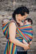 Baby Sling, Broken Twill Weave (bamboo + cotton) - Paradiso Rainbow - size L (grade B) #babywearing