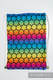 Turnbeutel, hergestellt vom gewebten Stoff (100% Baumwolle) - RAINBOW STARS DARK - Standard Größe 32cmx43cm (grad B) #babywearing