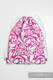 Plecak/worek - 100% bawełna - ZAKRĘCONE LIŚCIE KREM Z PURPURĄ - uniwersalny rozmiar 32cmx43cm #babywearing