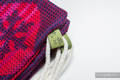 Sackpack made of wrap fabric (100% cotton) - WARM HEARTS WITH CINNAMON - standard size 32cmx43cm (grade B) #babywearing