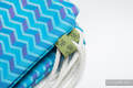 Sackpack made of wrap fabric (100% cotton) - ZIGZAG TURQUOISE & PINK - standard size 32cmx43cm #babywearing