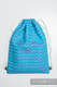 Plecak/worek - 100% bawełna - ZIGZAG TURKUS Z RÓŻEM- uniwersalny rozmiar 32cmx43cm #babywearing