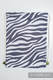 Plecak/worek - 100% bawełna - ZEBRA GRAFIT Z BIELĄ - uniwersalny rozmiar 32cmx43cm #babywearing