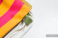 Mochila portaobjetos hecha de tejido de fular (100% algodón) - ZUMBA ORANGE - talla estándar 32cmx43cm (grado B) #babywearing